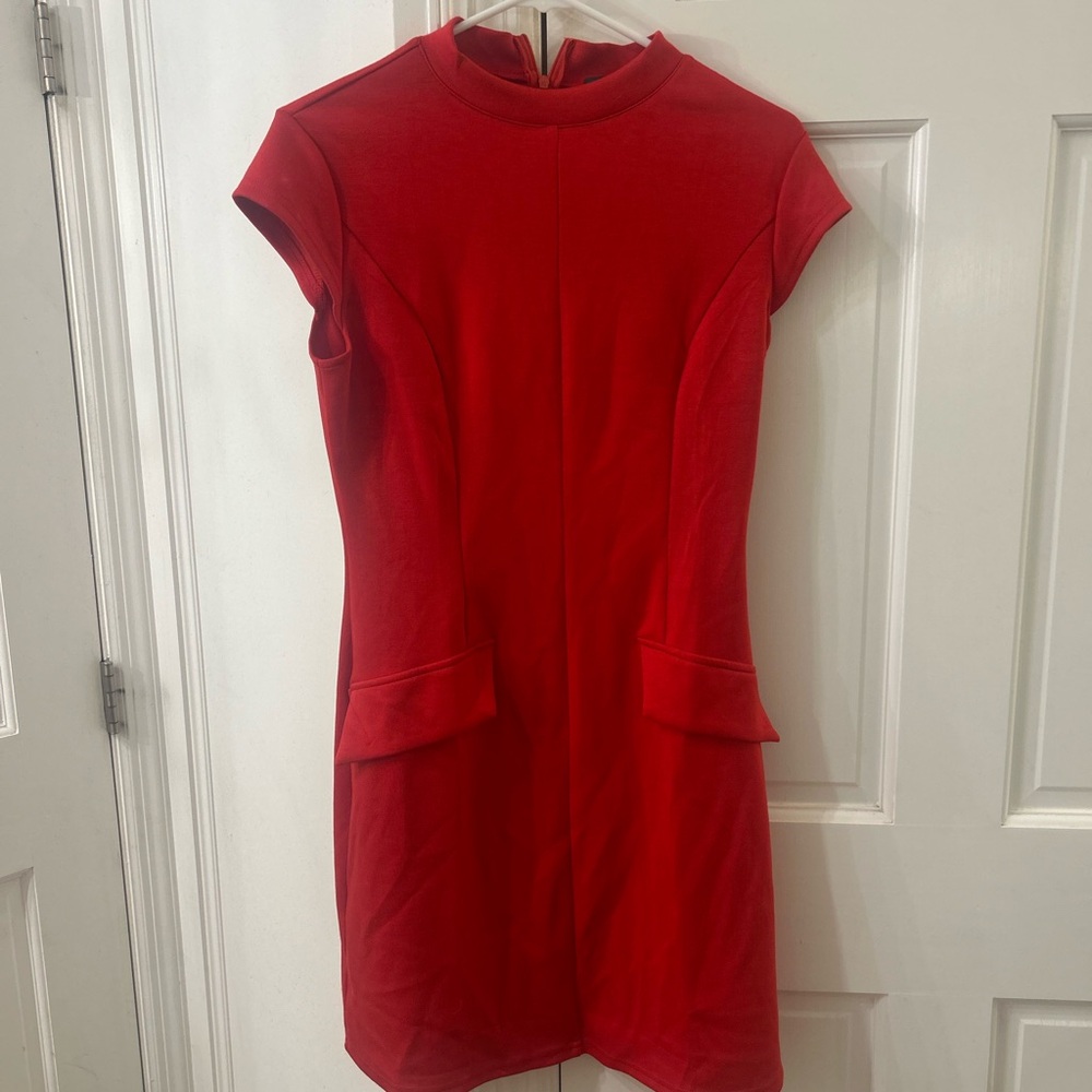Que Scarlet Cap Sleeve Mini Dress